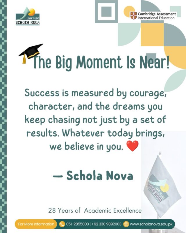 Success is measured by courage, character, and the dreams you keep chasing—not just by a set of results. Whatever today brings, we believe in you. ❤️ — Schola Nova#igcseresults2026 #igcse #igcseresults #results #scholanovaigcseresults